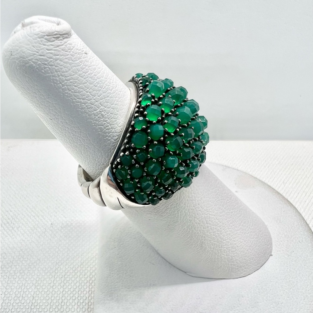 David Yurman Osetra Berries Ring With Green Onyx - Picture 4 of 16